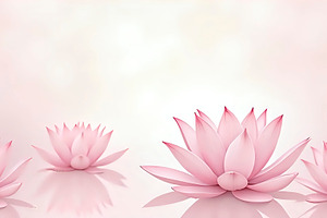 Pink Lotus Floral Pattern Over Gradi, a Photo by LOGOCREATIVE
