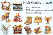 Vintage Fall Decorations Clipart, an Illustration by Craft Nest (Thumbnail 2 of 5)