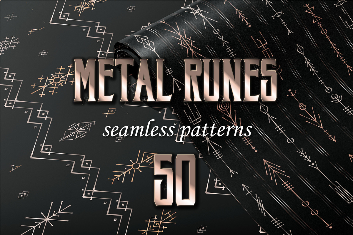 Nordic metal runes, a Pattern Graphic by Gudiny (Photo 1 of 8)