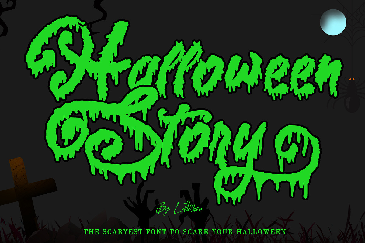 Halloween Story, a Script Font by Letterara (Photo 1 of 9)