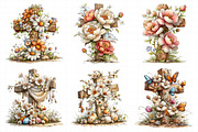 Easter Floral Cross Clipart, an Illustration by Daily.Designs (Thumbnail 3 of 8)