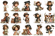 Whimsical Graduation Children Clipar, an Illustration by OK Design (Thumbnail 3 of 6)