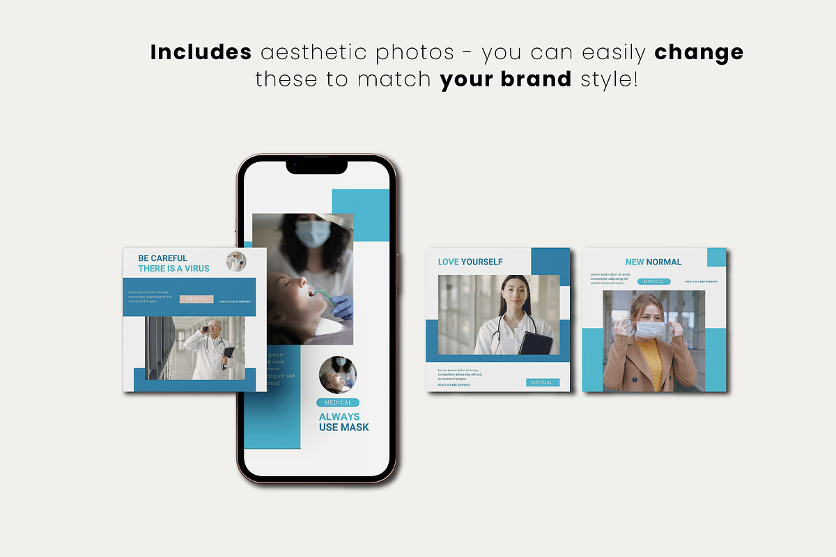 Medical Social Media Canva Templates preview 4