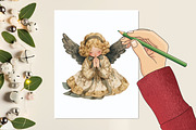 Watercolor Gothic Christmas Clipart, an Illustration by designcity5 (Thumbnail 4 of 5)