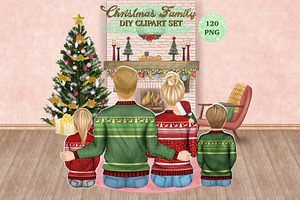 Christmas family clipart