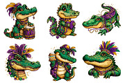 Mardi Gras Crocodile Clipart, an Illustration by Dream Creation (Thumbnail 3 of 6)