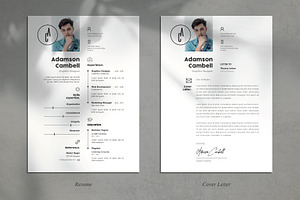 Minimalist Resume Template Vol. 8