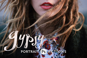 Gypsy Portrait Photoshop Actions, an Action Add-On by skybluecreative