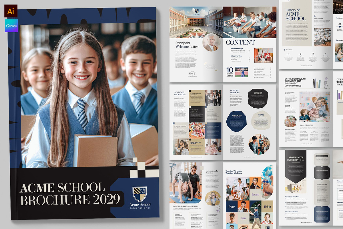 School Brochure Template, a Brochure Template by BrandPacks (Photo 1 of 6)