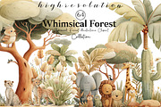 Whimsical Forest Clipart, an Illustration by DreamCafeArt (Thumbnail 1 of 8)
