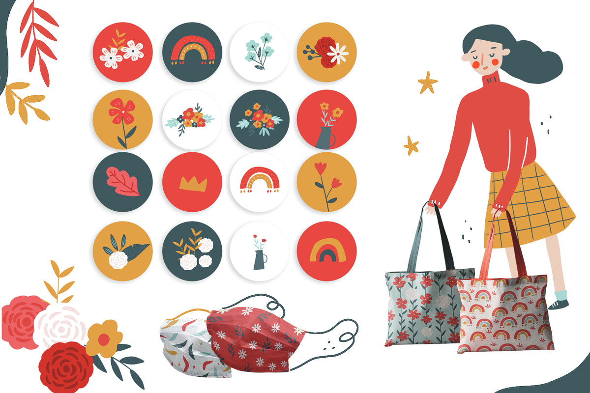 Joyfull Pattern, a Pattern Graphic by AM studio (Photo 2 of 4)