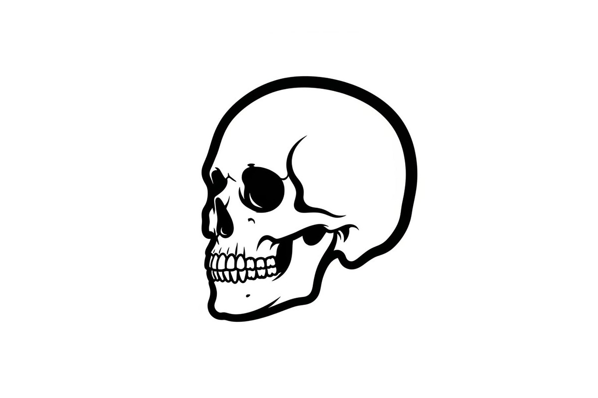 Skull & Crossbones Silhouette Vector, an Illustration by jahid234 (Photo 2 of 51)
