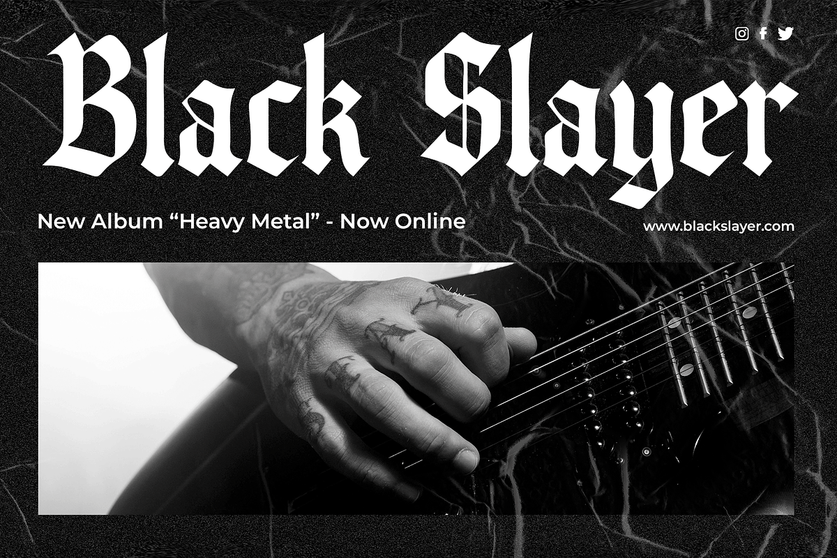 Shadowkill – Modern Blackletter Font, a Blackletter Font by overlaytemplates (Photo 2 of 5)