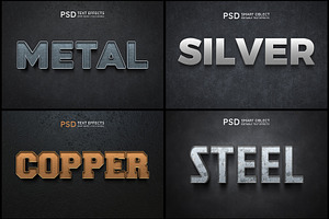 Metal Text Effect Style