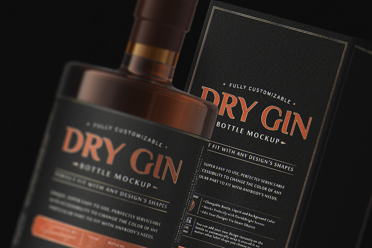 GIN BOTTLE MOCKUP V3, a Product Mockup by HexenDesigns (Photo 12 of 13)