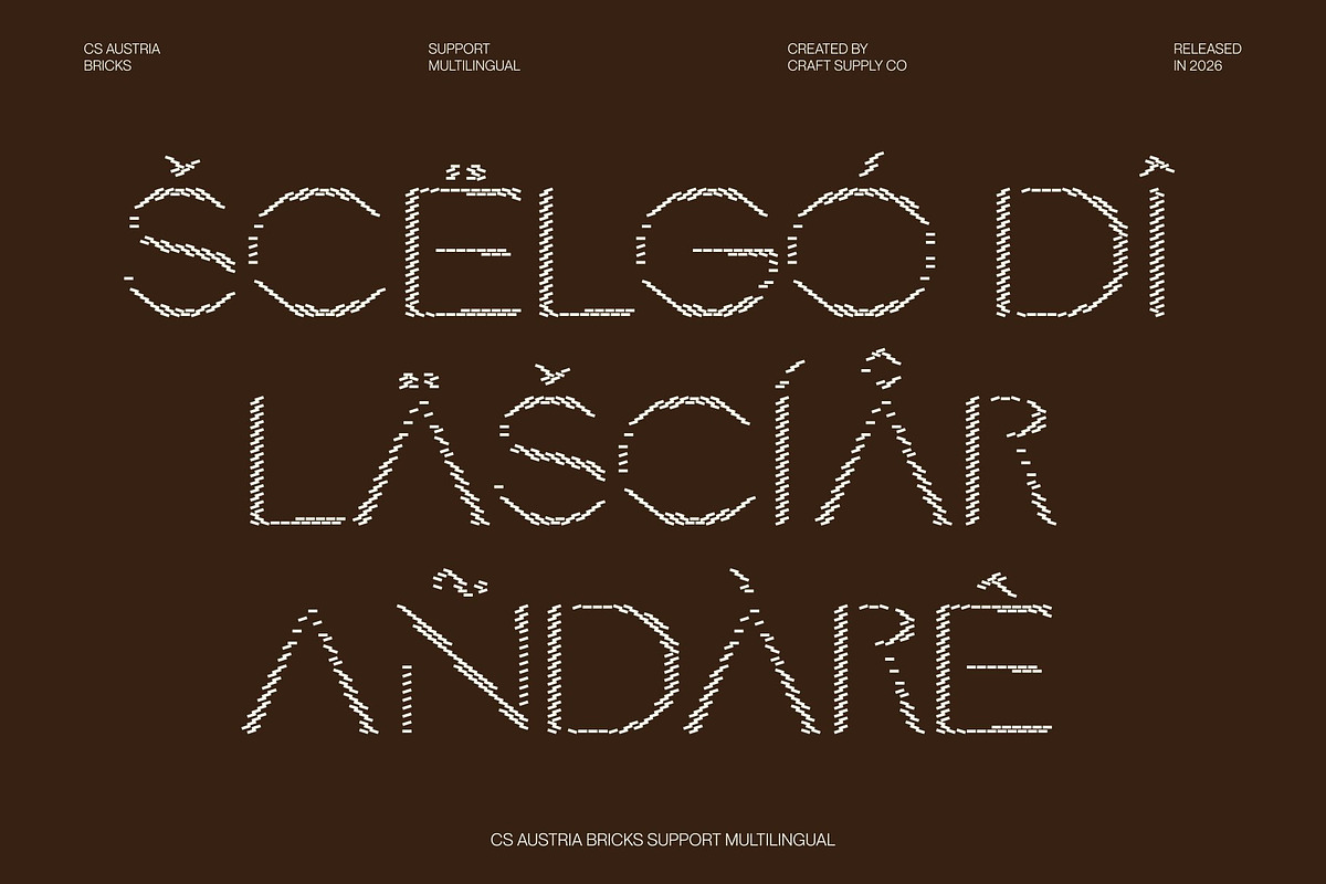 CS Austria Bricks, a Sans Serif Font by Craft Supply Co. (Photo 7 of 8)