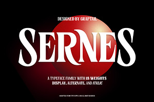 Sernes - Display Font, a Sans Serif Font by Graptail