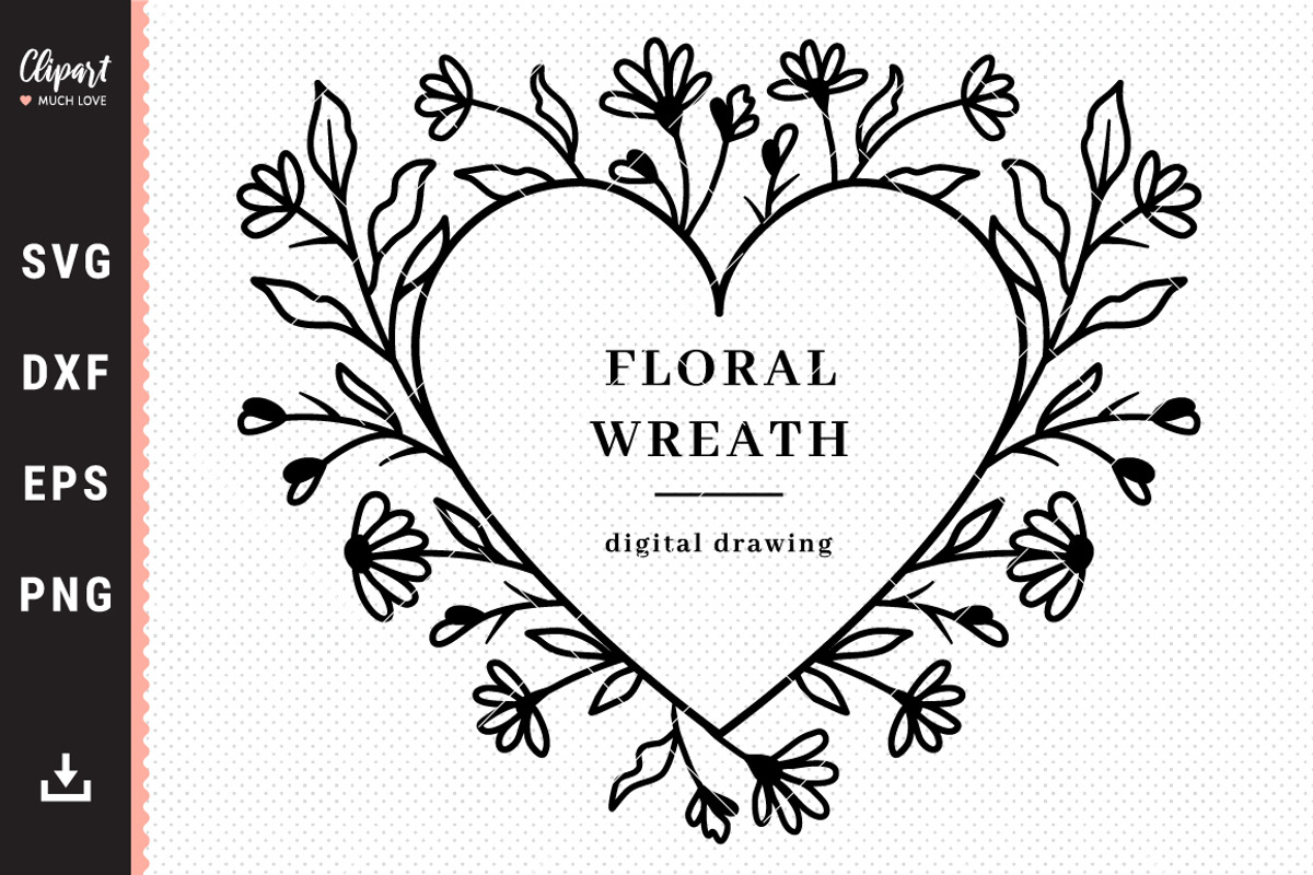 Flower Heart Frame SVG Cut Files, an Object Graphic by ClipartMuchLove (Photo 1 of 5)