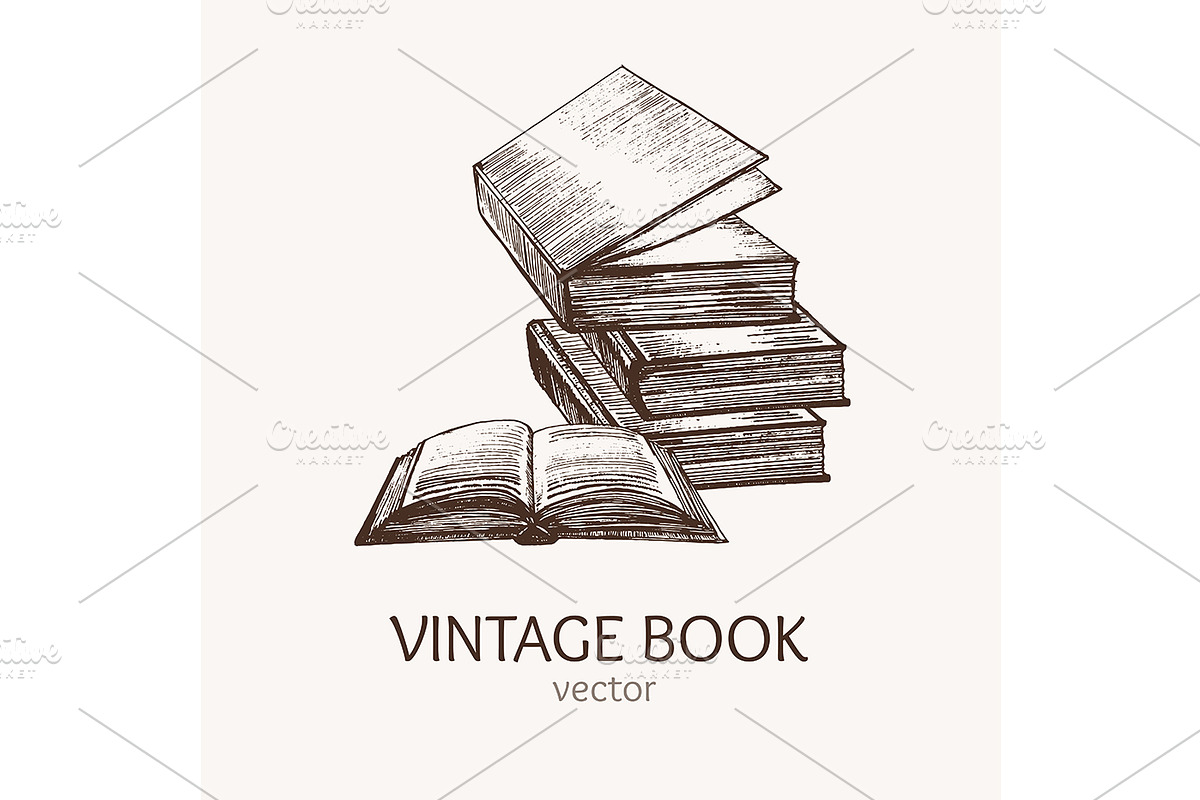 Books Hand Draw Sketch., an Education Illustration by Bigmouse_art (Photo 5 of 5)