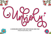 Unholy, a Script Font by Natural Ink Studio (Thumbnail 1 of 7)