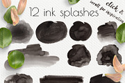 Hand-Inked Floral Pack: 118 elements, a Texture Illustration by Jeanina Vlad (Thumbnail 5 of 9)