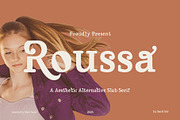 Roussa Aesthetic Slab Serif, a Slab Serif Font by Boril Std (Thumbnail 1 of 10)