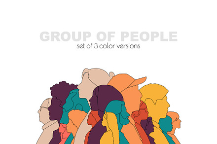 Group of people set. Diversity