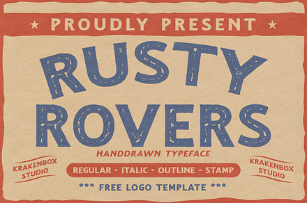 Rusty Rovers - Handdrawn Typeface