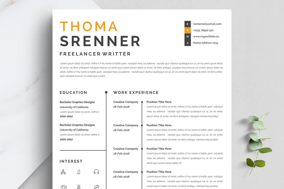 Resume Template Pack | Word, Pages, a Resume Template by Blackcloud_Creations (Photo 6 of 7)