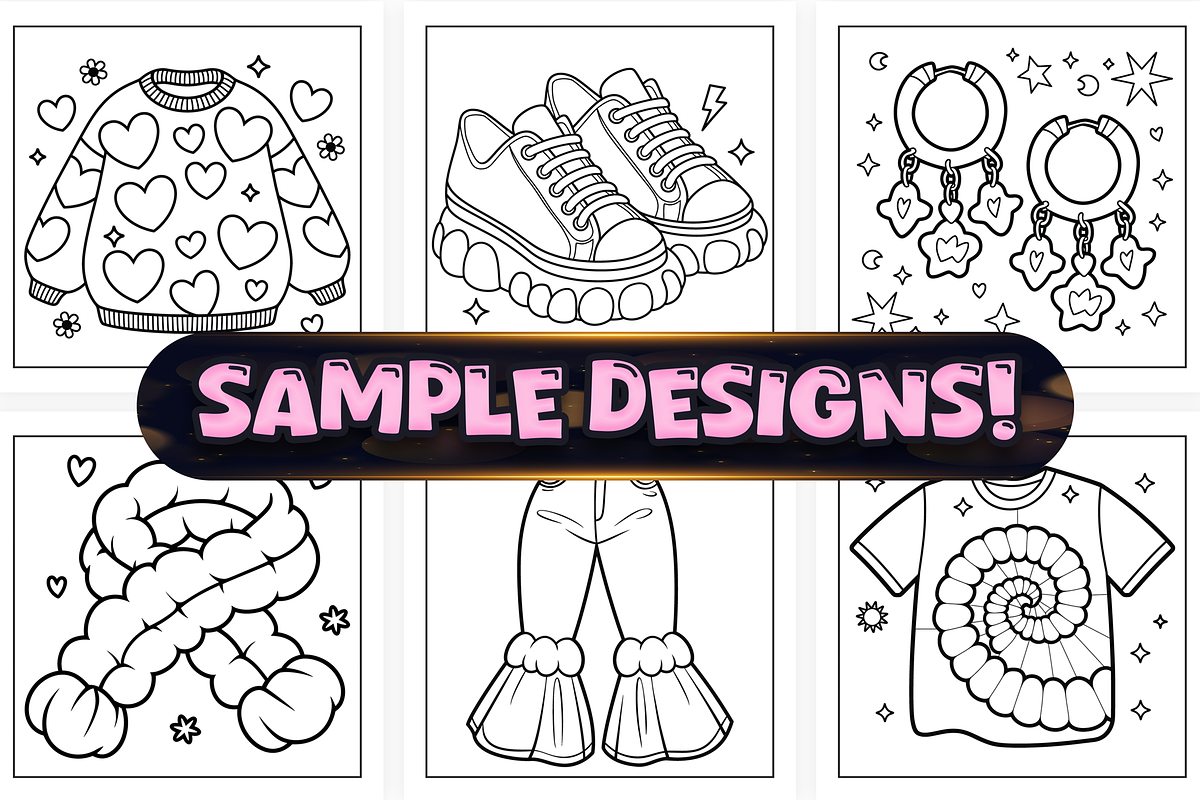 Bold Easy Fashion Vibes Coloring, a Work Illustration by Craftsbeefy (Photo 2 of 4)