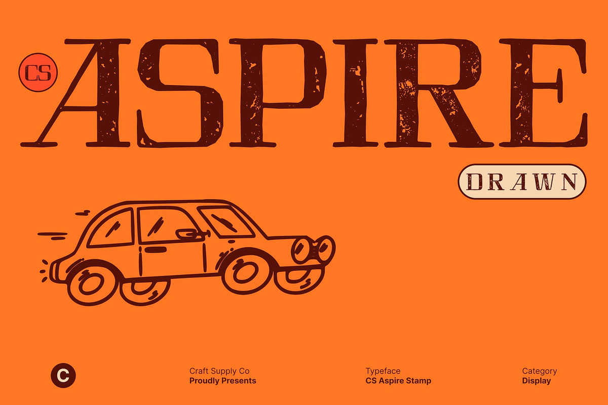 CS Aspire Stamp, a Serif Font by Craft Supply Co. (Photo 1 of 8)