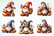 Halloween Cute Fall Gnome Clipart, an Illustration by Creative Art (Thumbnail 3 of 4)
