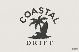 Coastal Drift PNG, Surfing Palm, an Illustration by SharpMarketplace