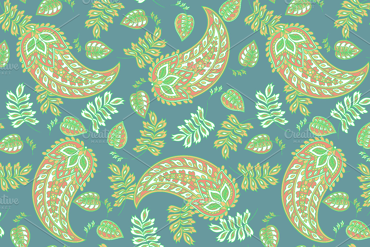 Summer patterns with paisley, a Pattern Graphic by antalogiya (Photo 6 of 10)