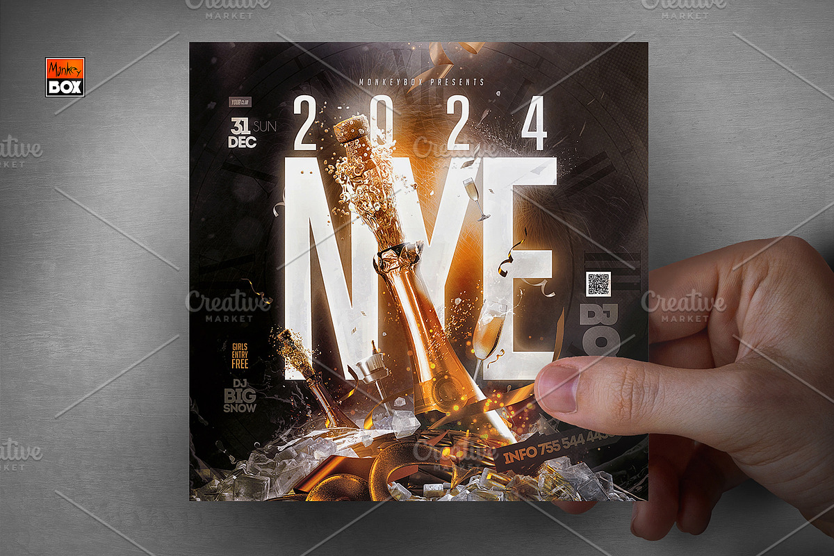 Flyer New Year Eve Template, a Flyer Template by MonkeyBOX (Photo 3 of 3)