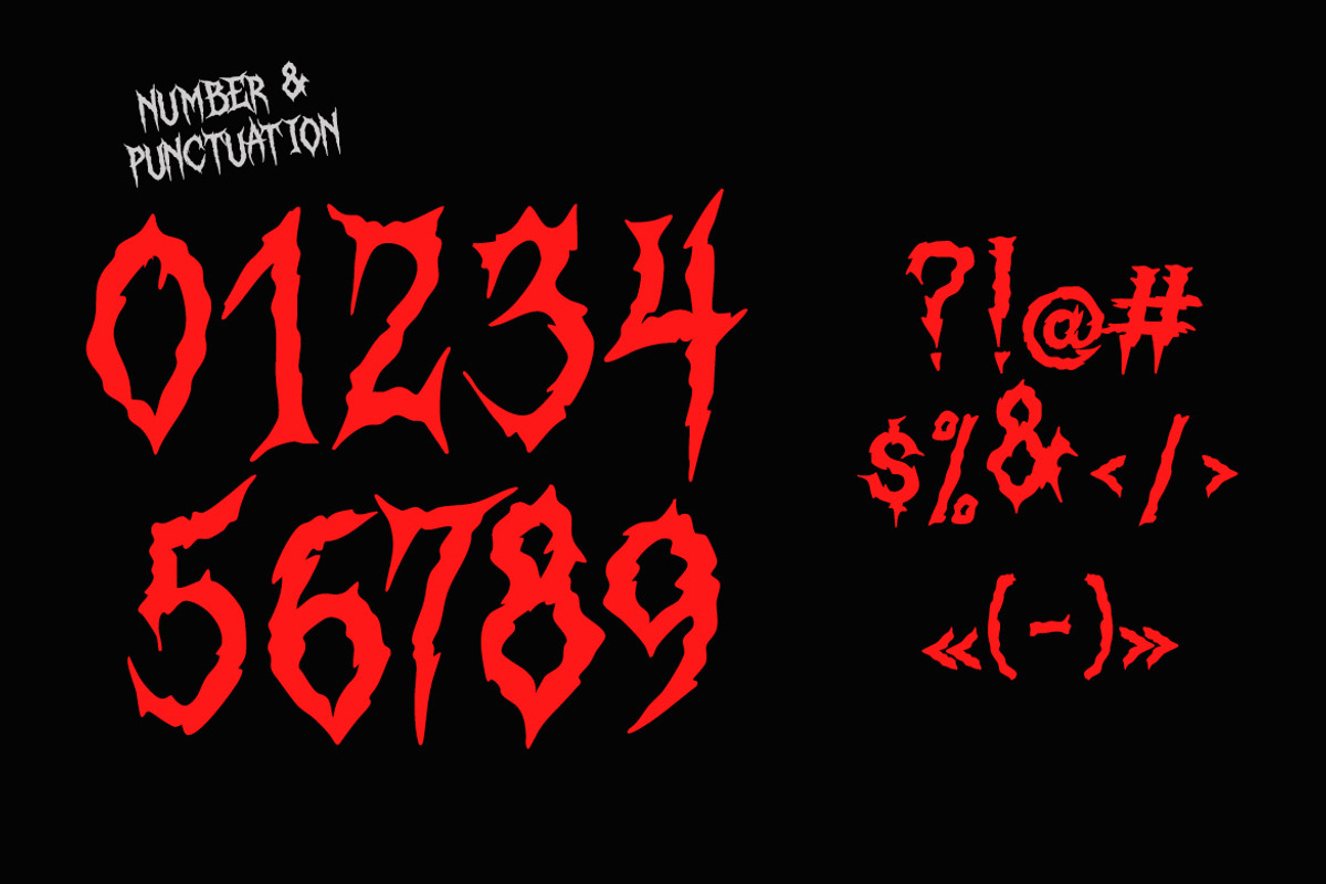 Blood Heaven - Horror Font, a Font by Ideal Eksis (Photo 8 of 8)