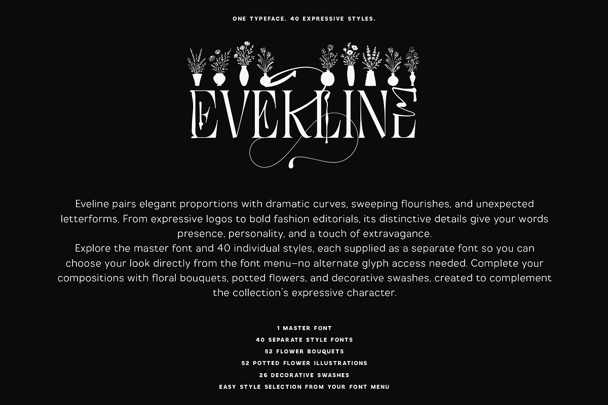 Everline - Luxury Serif Font Family, a Serif Font by VP Fonts (Photo 2 of 22)