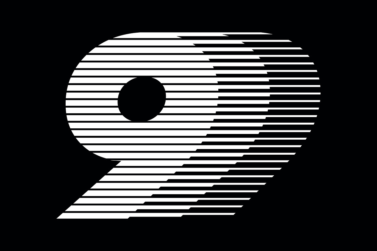 Number 9 speed motion lines logo, a Branding & Logo Template by Leksono (Photo 1 of 2)