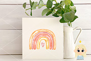 Watercolor red rainbow clipart, an Illustration by Natalya_Mona_Art (Thumbnail 4 of 6)