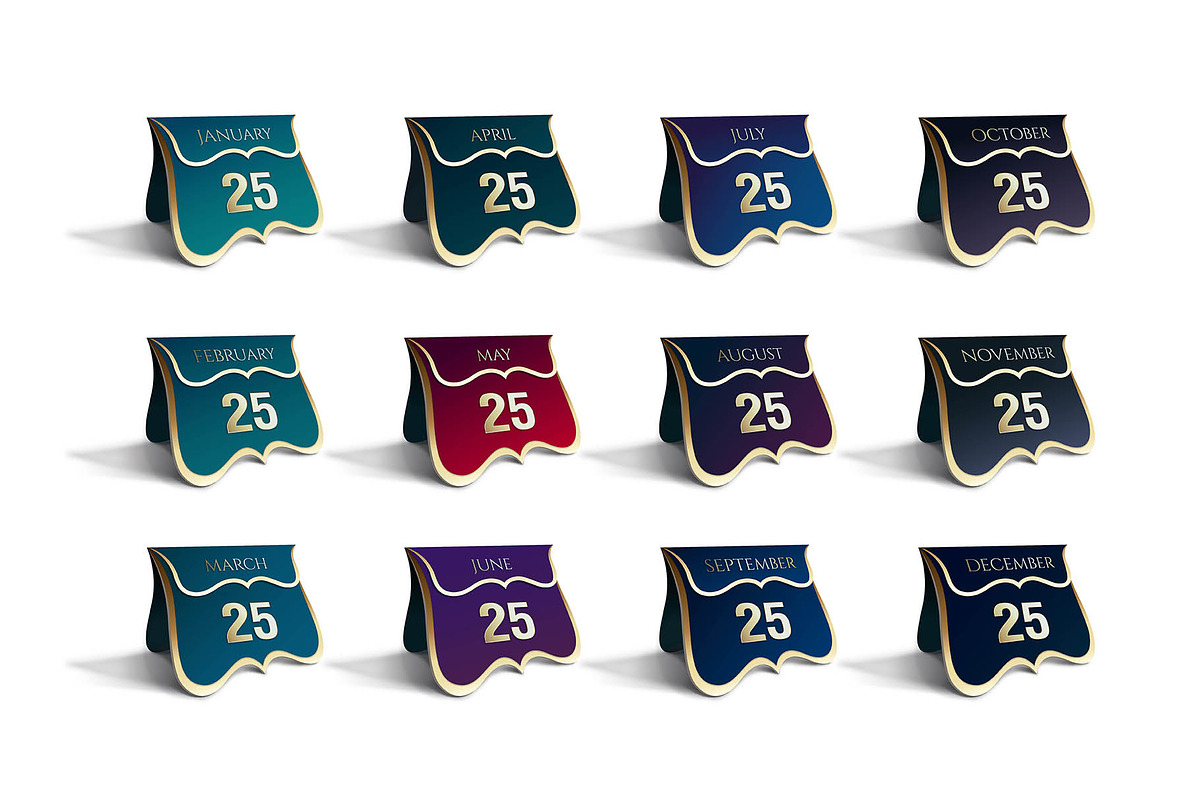 FULL EDITABLE DATE CALENDAR MOCKUP, a Product Mockup by M6 Gallery (Photo 3 of 4)
