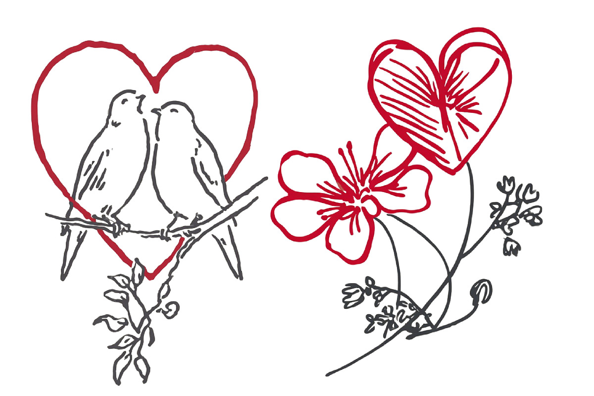 Watercolor Valentine clipart, an Illustration by Designworld (Photo 5 of 5)