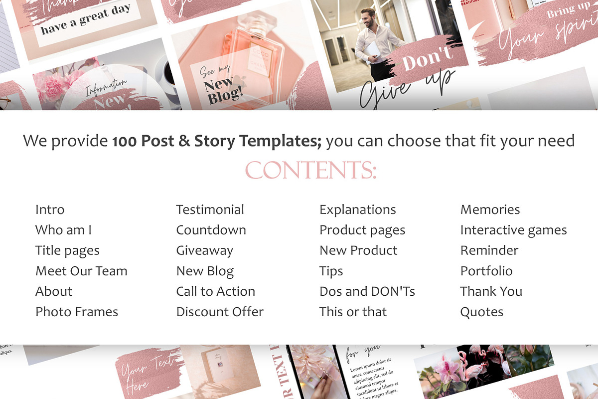 Blush Pink Instagram Template, a Social Media Template by Everyday Perfection (Photo 4 of 10)