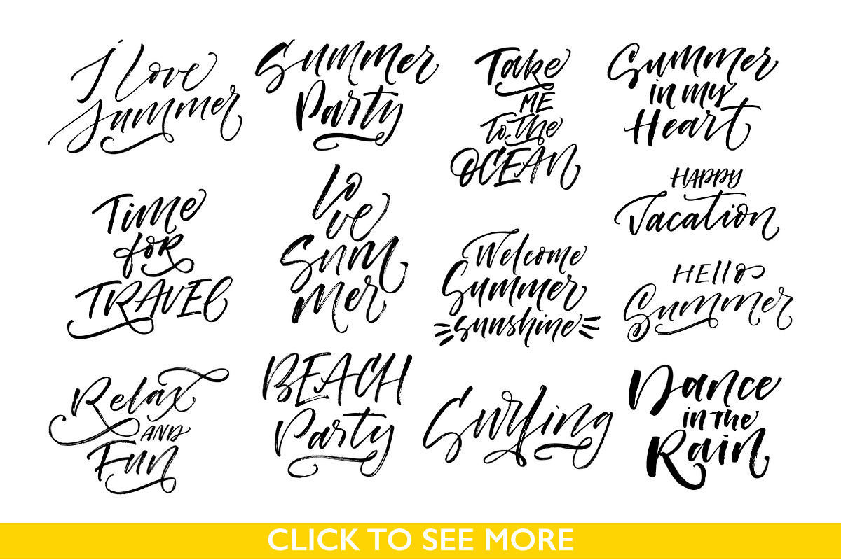 Big Summer Lettering Pack., an Illustration by Asya Mix (Photo 2 of 15)