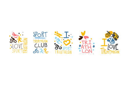 Triathlon Club Logo and Sport Label, a Sport Illustration by TopVectors