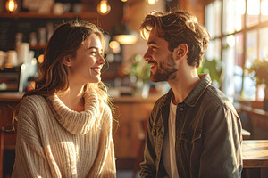 Intimate close up of a loving young couple, a Person Photo by DanFLCreativo