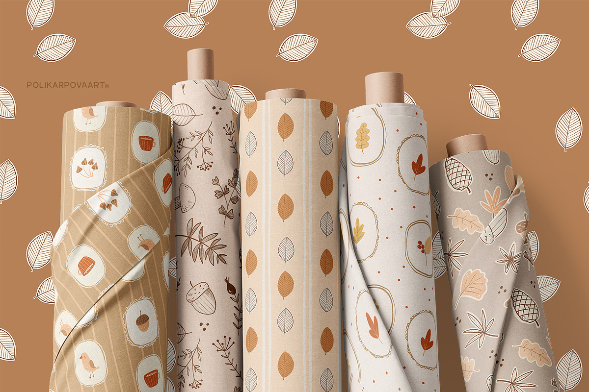 Leaf Fall Season - frames & patterns, an Object Graphic by polikarpovaart (Photo 9 of 16)