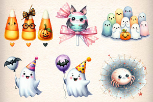 Cute Halloween Sublimation Clipart