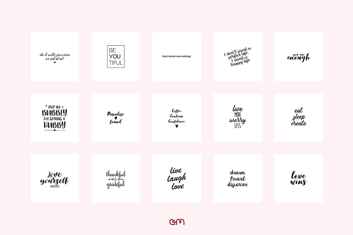 150 Quotes Bundle, a Social Media Template by AM Studio (Photo 9 of 15)