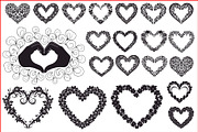 Floral Heart Frame Silhouette Pack, an Illustration by Artivon (Thumbnail 1 of 49)