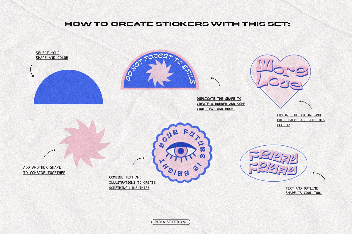 Geometric Shapes Stamps Procreate, a Brush Add-On by Darla Studio (Photo 6 of 12)